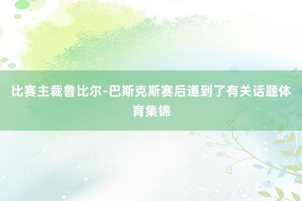 比赛主裁鲁比尔-巴斯克斯赛后道到了有关话题体育集锦
