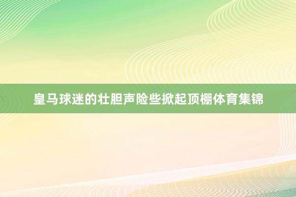 皇马球迷的壮胆声险些掀起顶棚体育集锦
