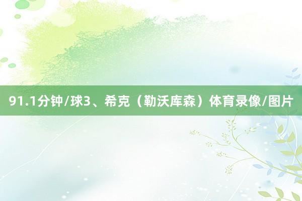 91.1分钟/球3、希克（勒沃库森）体育录像/图片