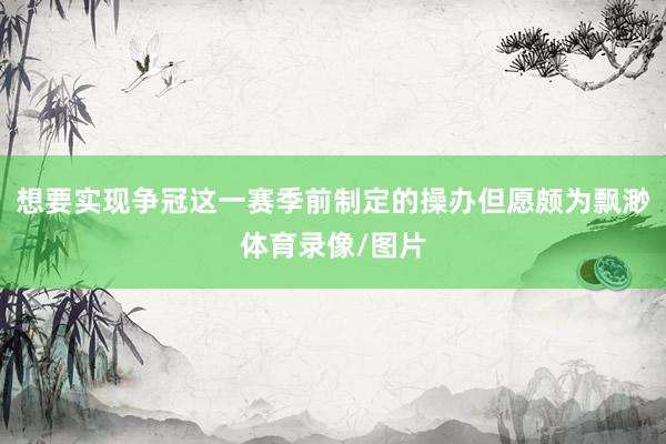 想要实现争冠这一赛季前制定的操办但愿颇为飘渺体育录像/图片