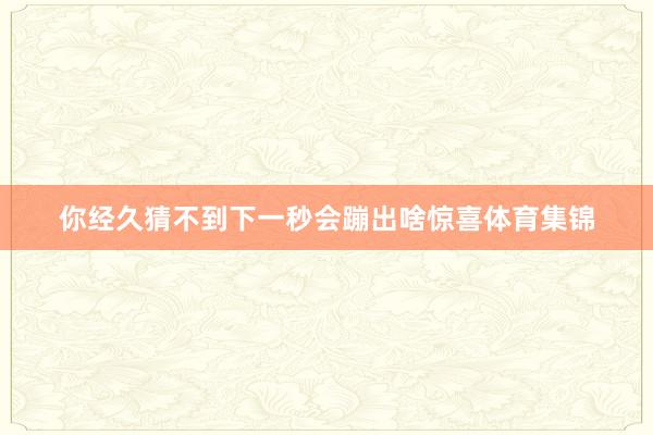 你经久猜不到下一秒会蹦出啥惊喜体育集锦