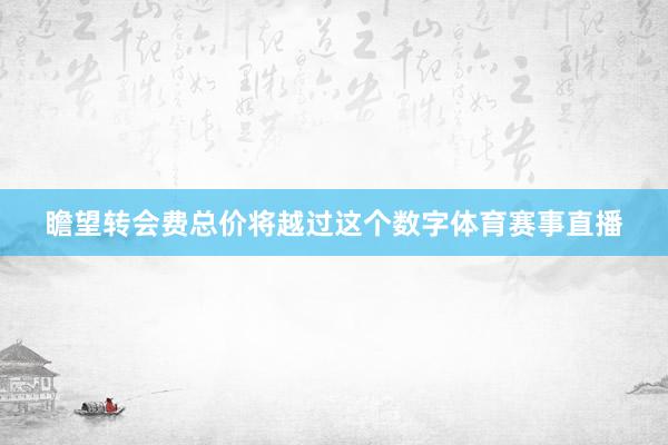 瞻望转会费总价将越过这个数字体育赛事直播