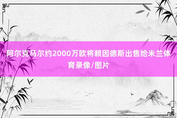 阿尔克马尔约2000万欧将赖因德斯出售给米兰体育录像/图片