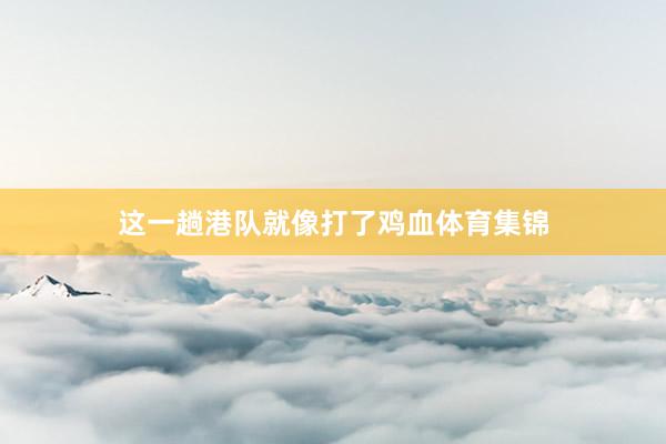 这一趟港队就像打了鸡血体育集锦