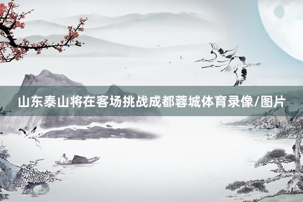 山东泰山将在客场挑战成都蓉城体育录像/图片