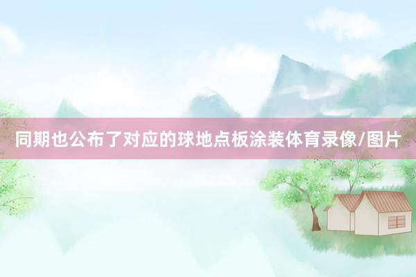 同期也公布了对应的球地点板涂装体育录像/图片