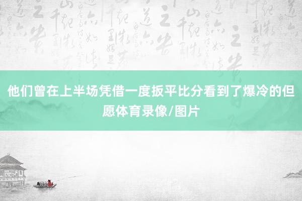 他们曾在上半场凭借一度扳平比分看到了爆冷的但愿体育录像/图片