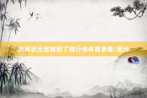 效用状元签就到了独行侠体育录像/图片