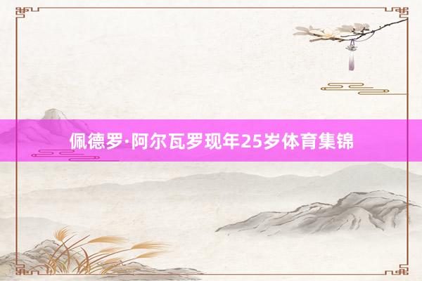 佩德罗·阿尔瓦罗现年25岁体育集锦
