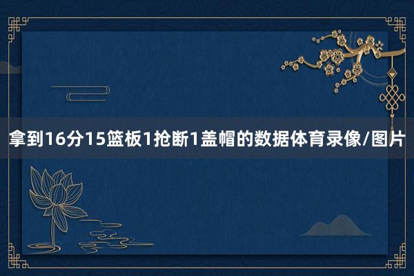 拿到16分15篮板1抢断1盖帽的数据体育录像/图片